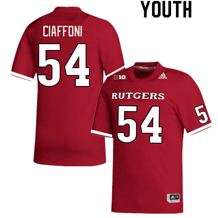 Youth #54 Nick Ciaffoni Rutgers Scarlet Knights College Football Jerseys Stitched Sale-Scarlet